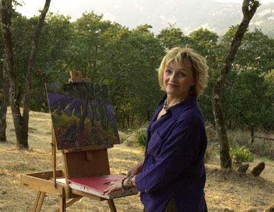 Kathleen Elsey painting in Sonoma