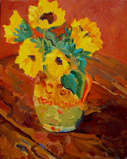 Sunflowers in Pitcher