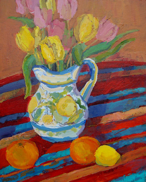 Yellow and Pink Tulips