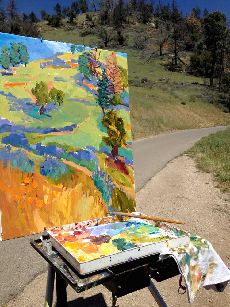 Figueroa Mountain Road Lupine Painting