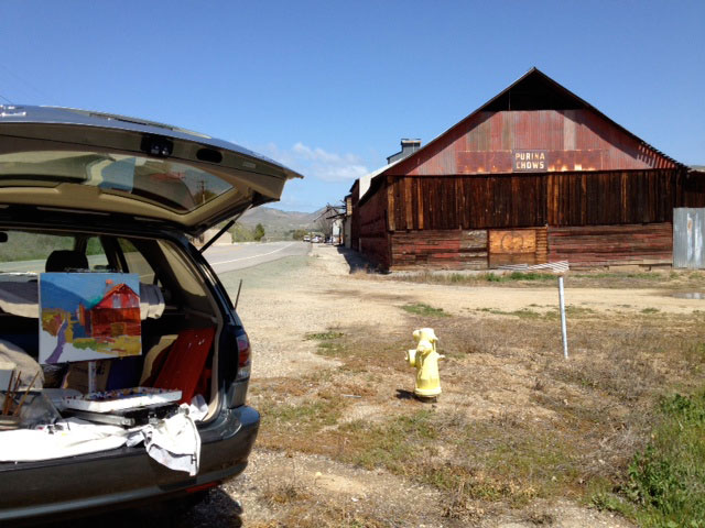 Kathleen Elsey Painting Santa Barbara painting workshop old barns