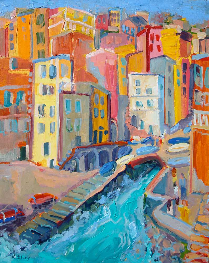 Santa Barbara California Painting Workshops Riomaggiore Fishing Village 