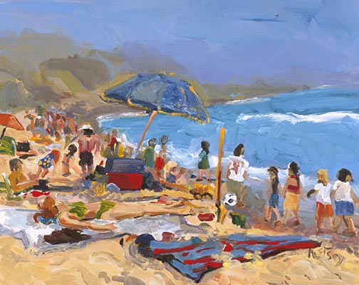 Kathleen Elsey Painting Beach Days