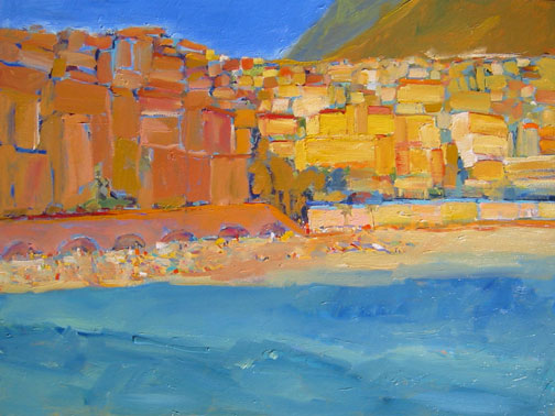 Kathleen Elsey Painting Workshop Beach Menton, France Workshops