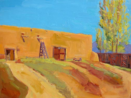 Kathleen Elsey Painting Hacienda Martinez New Mexico Painting Workshop