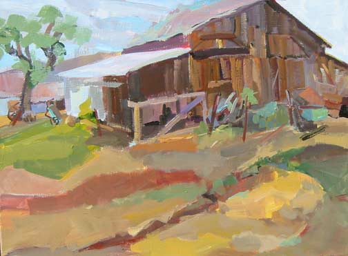 Santa Barbara painting Kathleen Elsey JJ's Barn