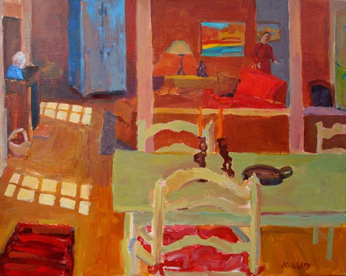Kathleen Elsey Paintings Workshop Santa Barbara California  Sunlit Room