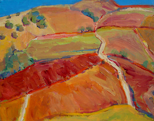 Autumn Vineyard on the Hill Boot Hill