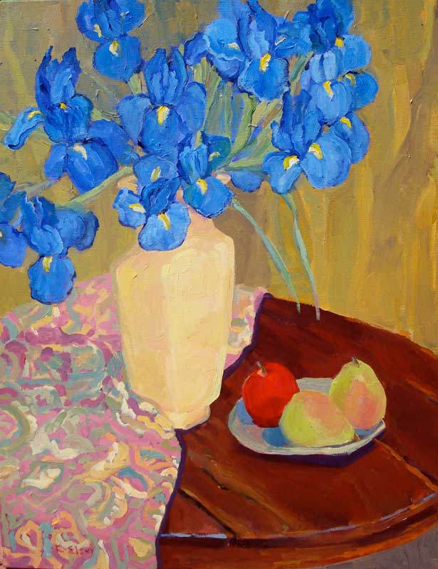 Iris with Pears & Apple