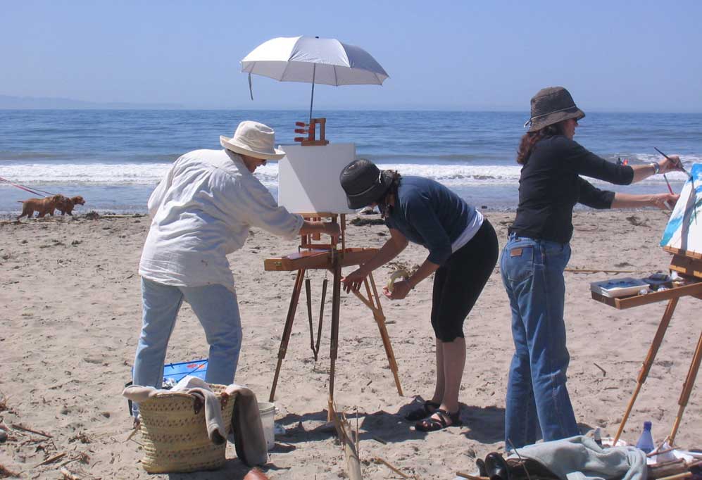 Kathleen Elsey Painting Workshop Group Beach Acrylic Painting Workshop